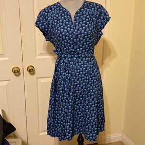Rain pattern printed dresses